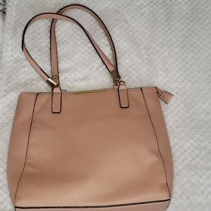 Muava/ muted pink purse with gold zipper
